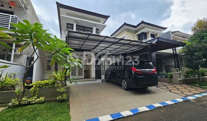 House for Quick Sale in Graha Raya Tangerang, Facing a Furnished Park
