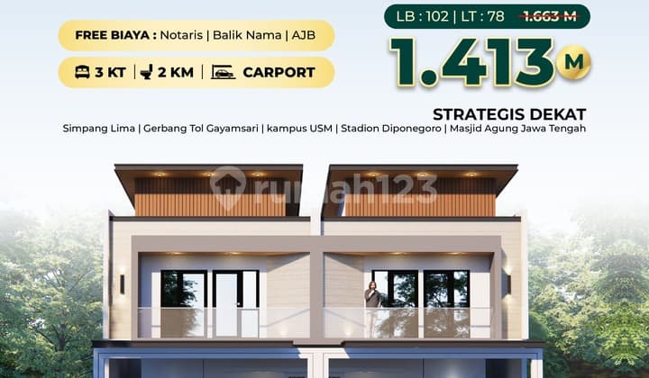 Promo Prelaunching Di Medoho 2 Lantai Cuma 1,3 Milayar An