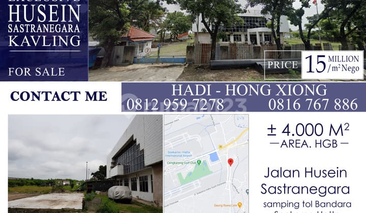 Dijual Kavling Husein Sastranegara. Samping Tol Bandara Soekarno