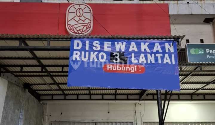 For Rent 3-Story Shop House in Pondok Kopi, East Jakarta