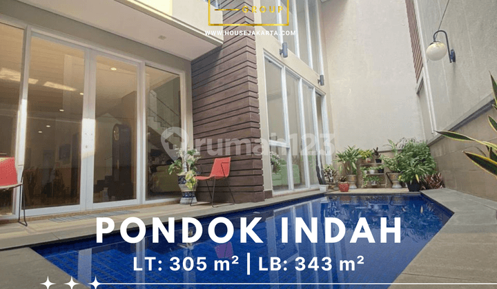 Rumah Pondok Indah Private Pool Kawasan Elite Dekat Area Bisnis