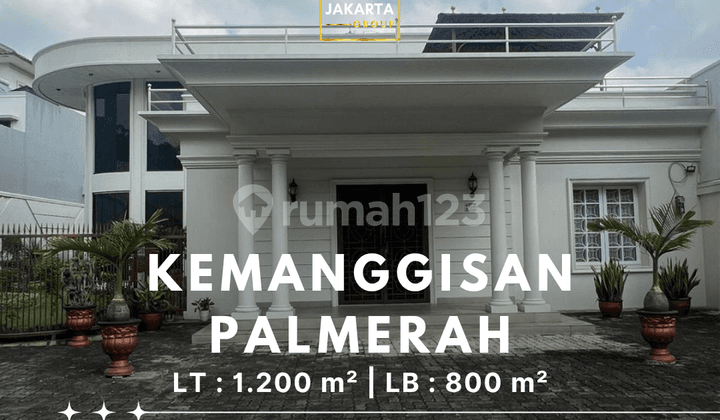 Turun Harga Rumah Mewah Semi Furnished Taman & Carport Luas, Dekat Taman Anggrek