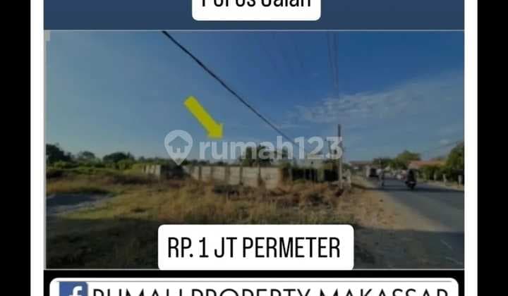 Tanah Jl Poros Galesong Luas Tanah 2.500 Meter Poros Jalan ******** Rp. 1 Jt Permeter