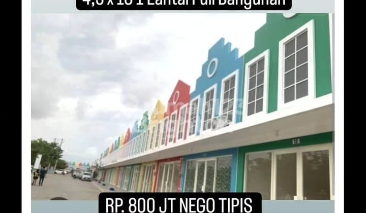Ruko Boulevard Green River View Barombong 4,5 X 16 1 Lantai Full Bangunan Rp. 800 Jt Nego