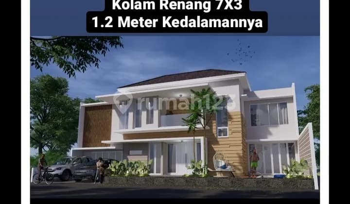 Luxury House + Swimming Pool Araland Jl Barawaja Near Graha Pena Size 18X12 Building Area 240 2 Floors 3+1 Bedrooms 3+1 Bathrooms Swimming Pool 7X3 Depth 1.2 Meters City Center Rp. 4.5 Billion