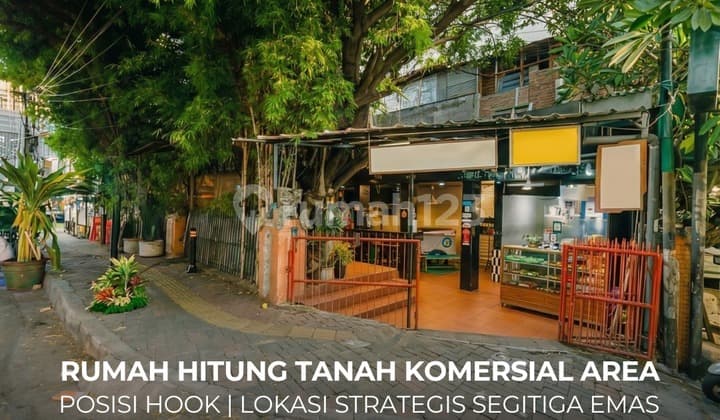 Rumah Hitung Tanah Area Komersil Posisi Hoek di Setiabudi