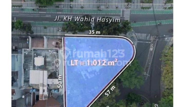 Tanah Komersial Strategis Jl. Wahid Hasyim Menteng