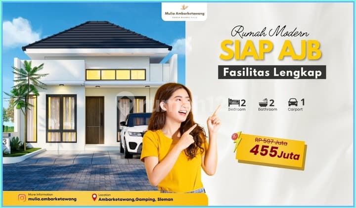 Jual Rumah Murah Yogyakarta SHM Lokasi Strategis dekat Kampus UMY
