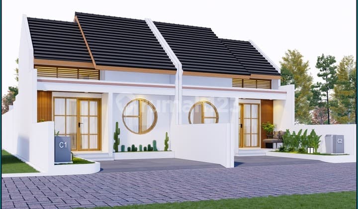 Rumah Murah Yogyakarta Ada Pos Security Jepang Modern