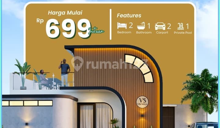 DIJUAL VILLA YOGYAKARTA DESAIN MODERN NUANSA SEJUK KASIHAN BANTUL