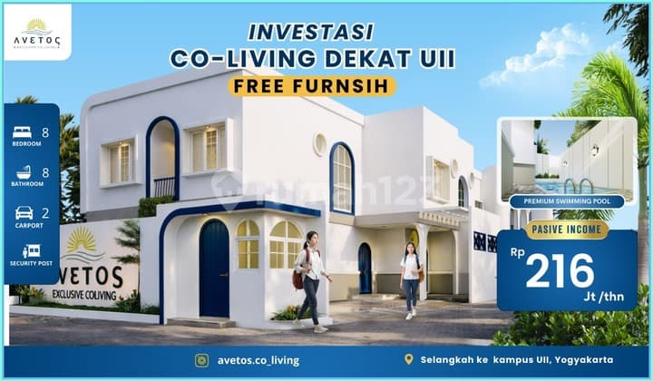 Exclusive boarding house for sale on Jl Kaliurang, SHM certificate ready, Sleman Yogyakarta