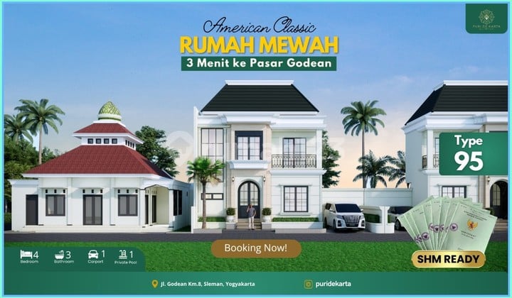 For Sale House Near Godean Market Swimming Pool