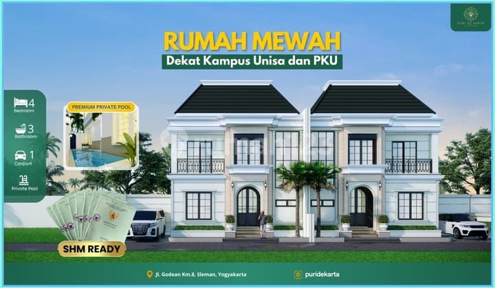 Dijual Rumah Mewah Yogyakarta Dengan Suasana Asri di KM 8 Godean