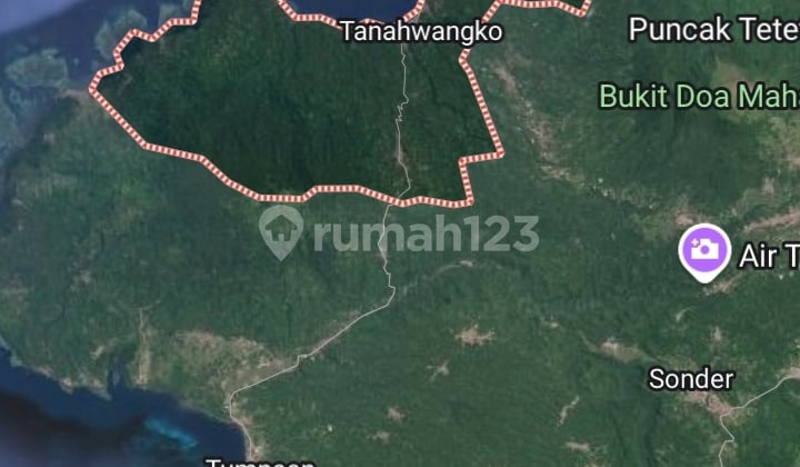 Tanah 23 H Di Tombariri Pinggir Pantai Pas Buat Pelabuhan Area