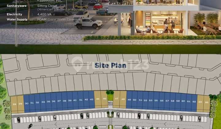 Dijual Ruko Baru 3 Lantai - Cova Square Harapan Indah