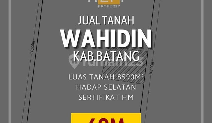 Dijual Tanah STRATEGIS di jl Wahidin BATANG PUSAT KOTA