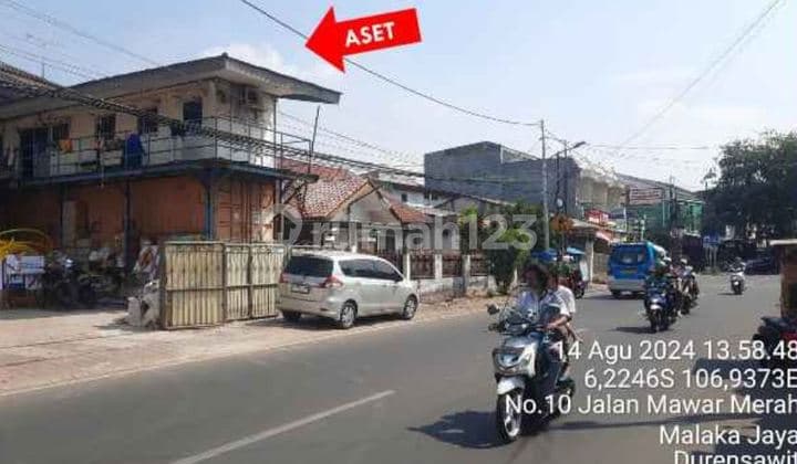 Aset Murah 2 Lantai Cocok untuk Rumah Tinggal, Ruang Usaha, Rumah Kos Lokasi Strategis di Jalan Raya Duren Sawit, Jakarta Timur