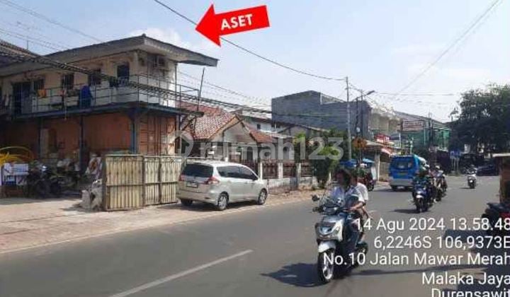 Aset Murah 2 Lantai Cocok untuk Rumah Tinggal, Ruang Usaha, Rumah Kos Lokasi Strategis di Jalan Raya Duren Sawit, Jakarta Timur