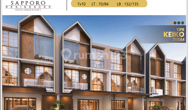 Rumah Eksklusif 3 Lantai Sapporo Residence di Pik 2