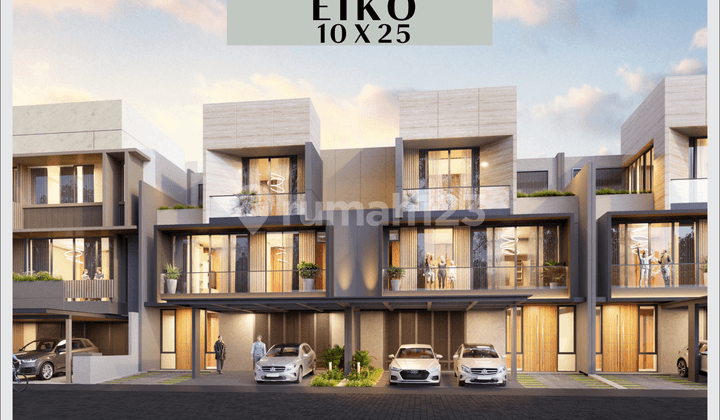 Rumah Eksklusif 3 Lantai View Danau Cluster Okinawa di Pik 2