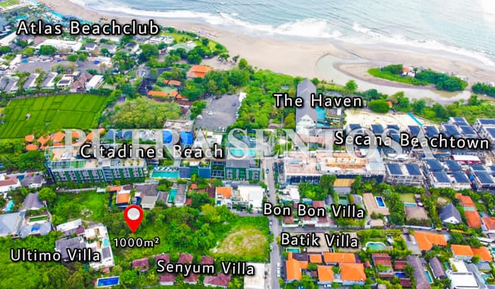 Tanah Canggu Berawa 300 Meter Pantai Atlas Beach Club
