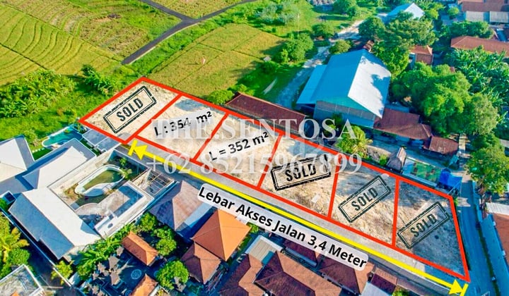 Land Canggu Padonan Luxury Villa View Sawah