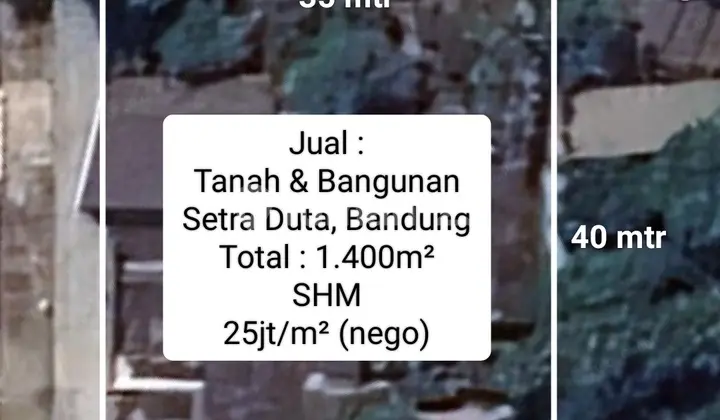 Nice Plot of Land in the Elite Setra Duta Dago Complex, Bandung
