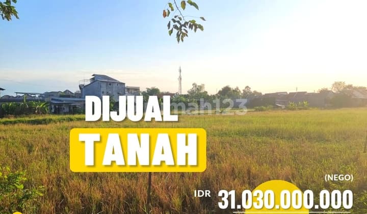 Tanah di Raya Lingkar Timur, Sidoarjo Hak Milik, Cocok Investasi, Premium!!
