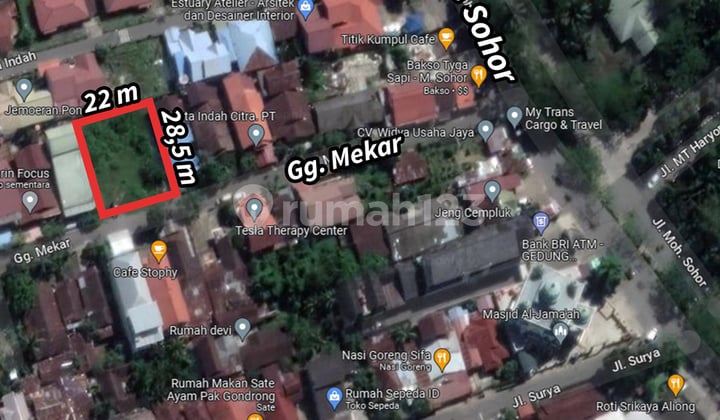 Dijual Tanah Tengah Kota di Jl. M. Sohor, Gg. Mekar Dijual Tanah Tengah Kota di Jl. M. Sohor, Gg. Mekar