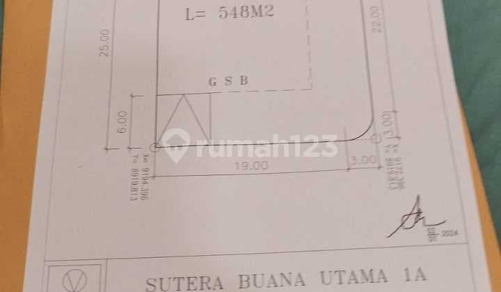 Dijual Kavling Sutera Buana Alam Sutera Tangerang Selatan