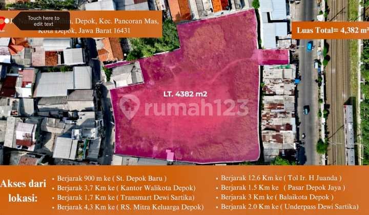 Lahan Tanah Cocok untuk Cluster Townhouse di Depok