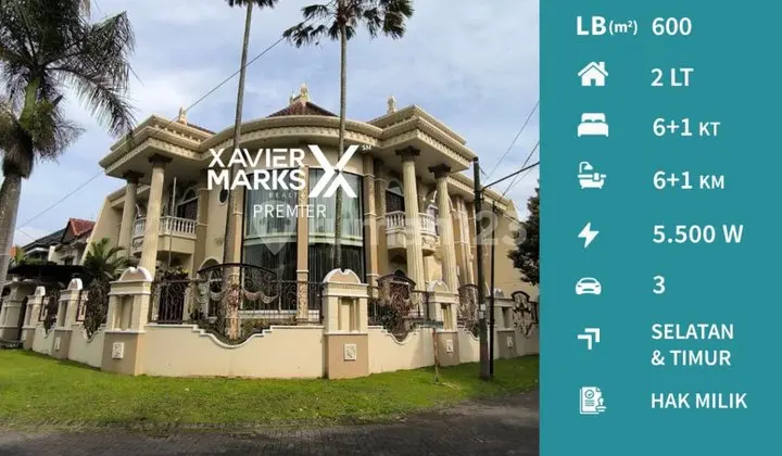 Rumah Mewah Klasik Full Furnished di Row Double Way Araya