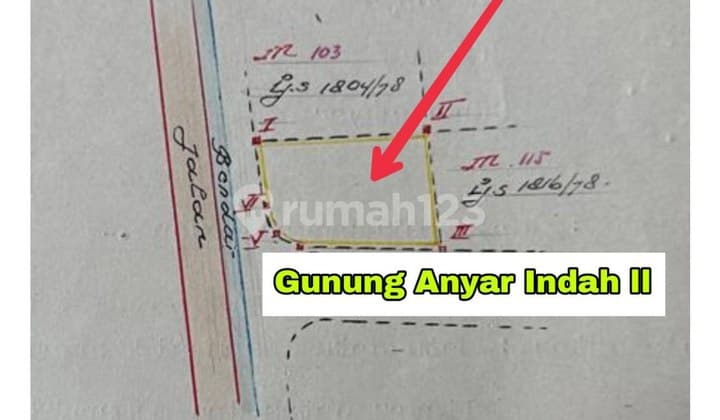 Tanah Kavling Hook Gunung Anyar Indah Ii, Surabaya Selatan