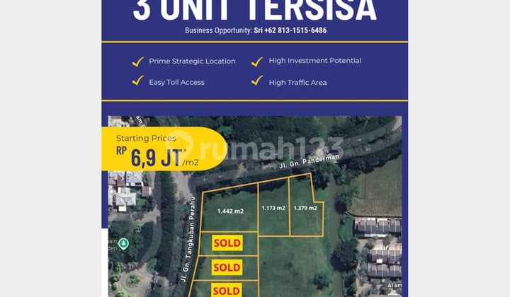 Dijual Tanah Komersial di Jalan Utama Lippo Cocok Berbagai Bisnis