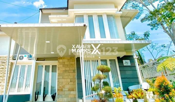 H48 Villa Cantik + Furnish Ada Rooftop dan Kolam Renang Dekat Bns Batu