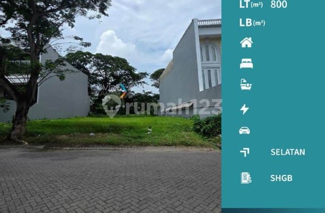 Tanah Kavling Luas Cocok di Raya Bukit Golf Mediterania, Surabaya