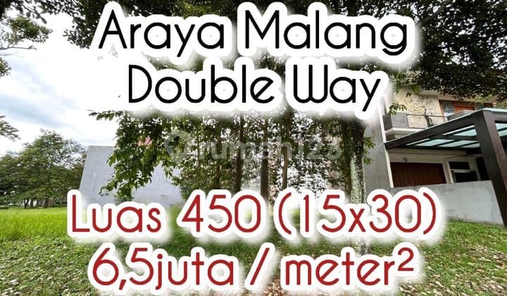 For Sale Land Plot Araya Malang Villa Golf Boulevard Twin Street Double Way