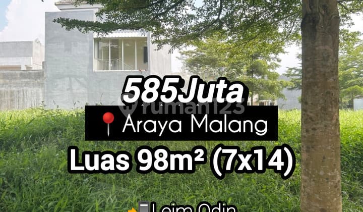 Land for Sale in The Araya Malang Near Binus
