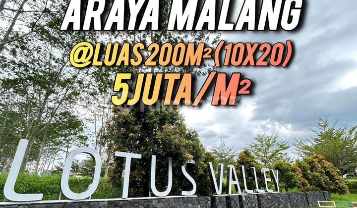 Land for Sale Araya Malang Lotus Valley, 2 Adjacent Units