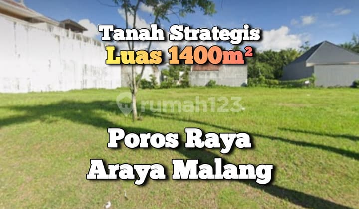 Tanah Raya Poros Boulevard Perumahan Cluster Araya Malang Lokasi Strategis dekat Tol, Kampus Binus