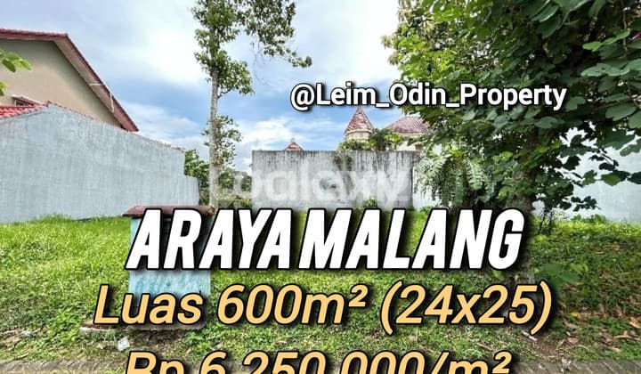 Dijual Tanah Kavling Araya Malang Luas 600m²