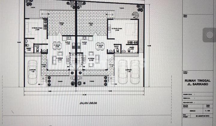 Dijual Tanah Kavling Siap Bangun untuk 2 Rumah di Sarikaso Sarijadi Kota Bandung