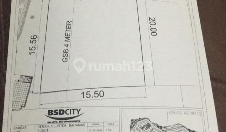 Harga Posisi Terbaik Tanah Kavling Hoek View Fasum De Latinos Bsd