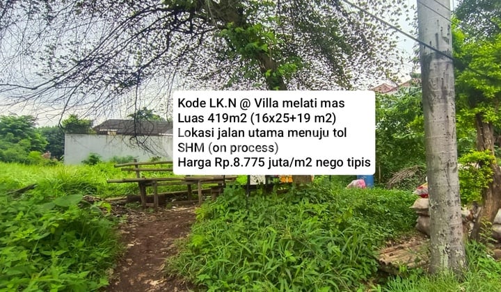 Kavling Luas Di Pinggir Jalan Utama @villa Melati Mas, Serpong Villa Melati Mas