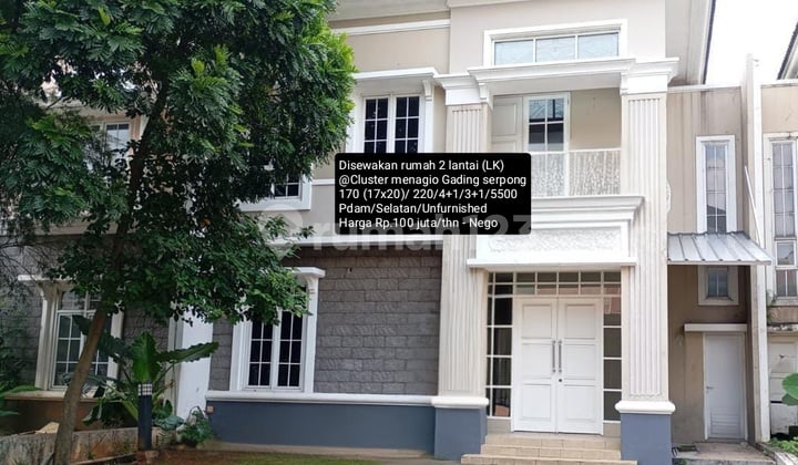 Disewakan Rumah 2 Lantai Bagus Siap Huni @ Gading Serpong