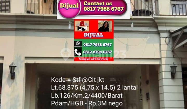 Ruko 2 lantai di lokasi strategis dan ramai