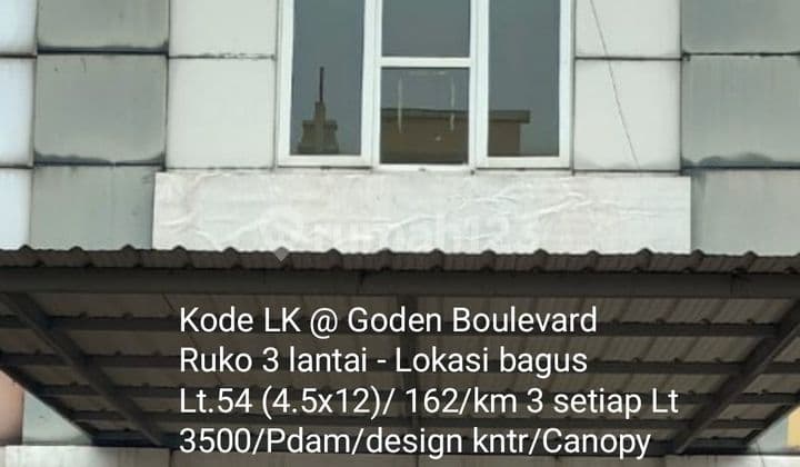 Ruko 3 lantai design kantor siap pakai @ Golden boulevard