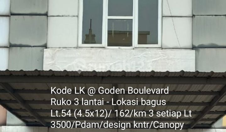 Ruko 3 lantai design kantor siap pakai @ Golden boulevard