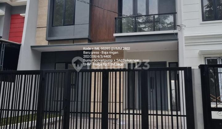 Rumah baru 2 lantai baja ringan semi furnish @Villa melati mas