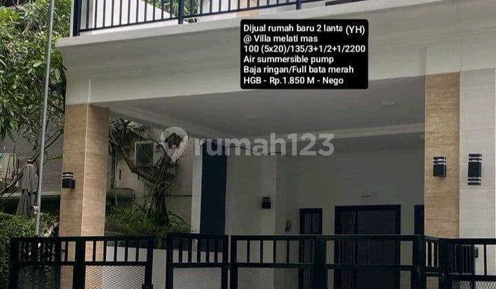 For Sale New 2-Story House in Prime Location @ Villa Melati Mas